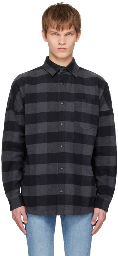 Photo: Palm Angels Gray Check Shirt