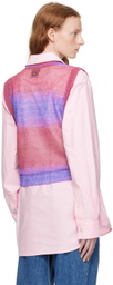 Wooyoungmi Pink Gradient Stripe Vest
