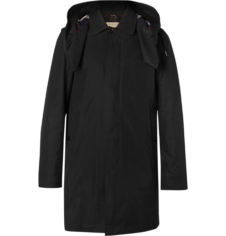 Photo: Burberry - Cotton-Blend Gabardine Hooded Coat with Detachable Gilet - Men - Black