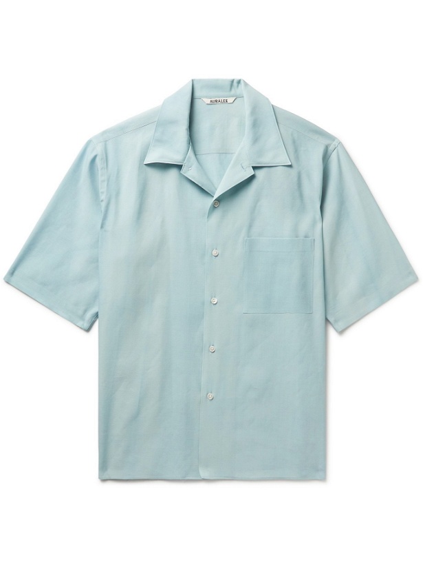 Photo: AURALEE - Oversized Camp-Collar Woven Shirt - Blue