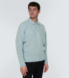 Ami Paris Alpaca and wool-blend polo sweater