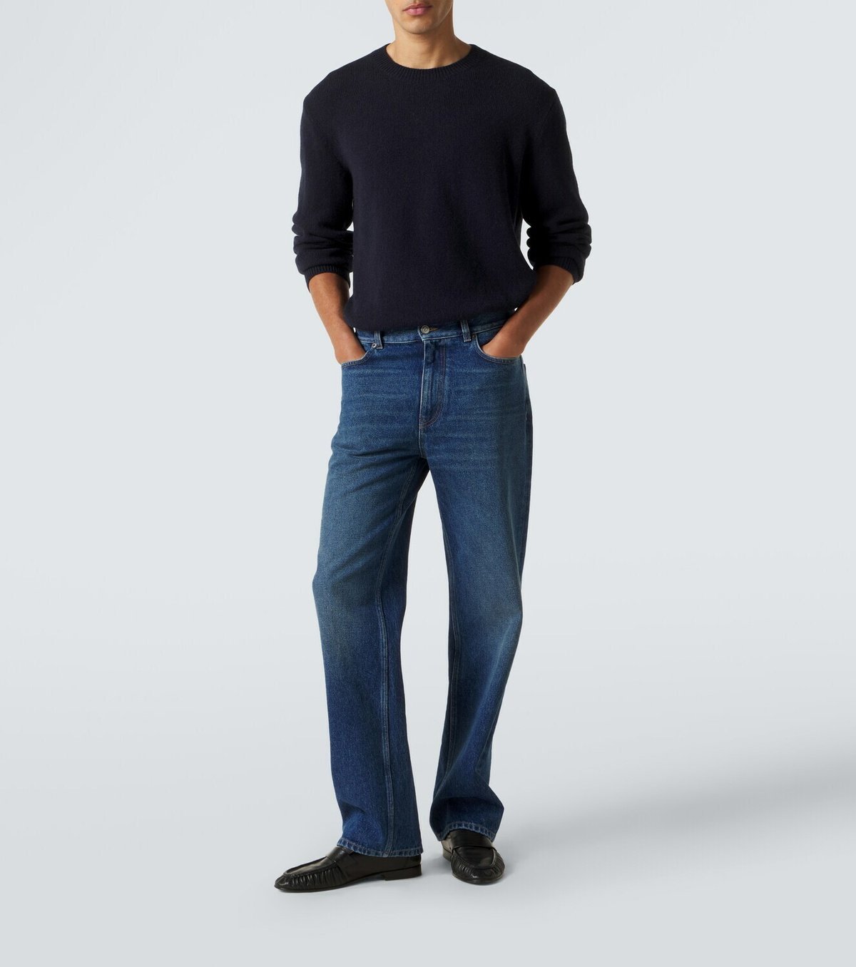The Row Vanya faded wide-leg jeans
