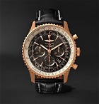 Breitling - Navitimer 1 Chronometer 46mm 18-Karat Red Gold and Crocodile Watch - Men - Black