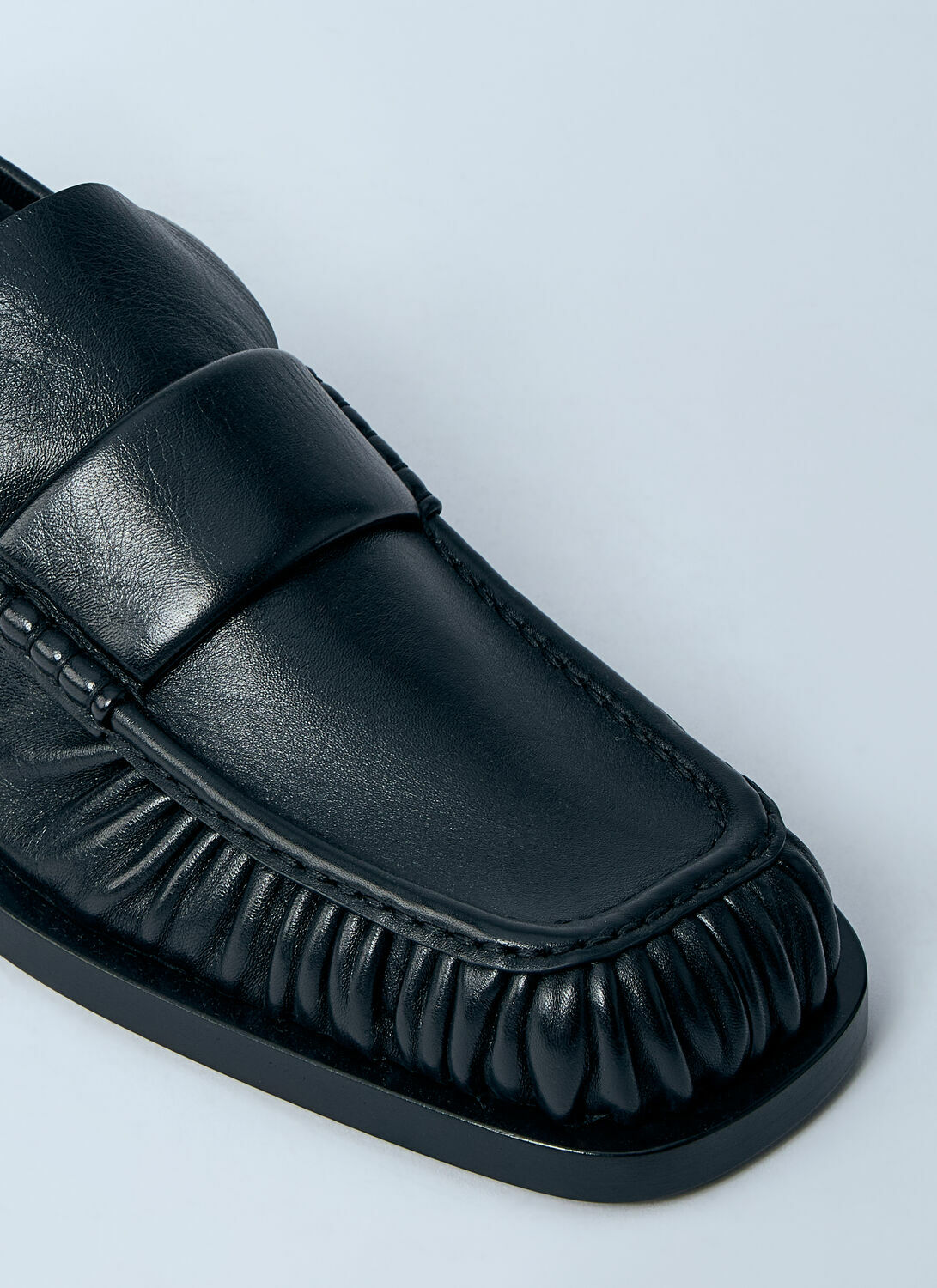 Jil Sander Ruched Leather Loafers