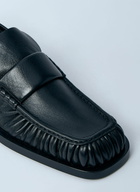 Jil Sander Ruched Leather Loafers