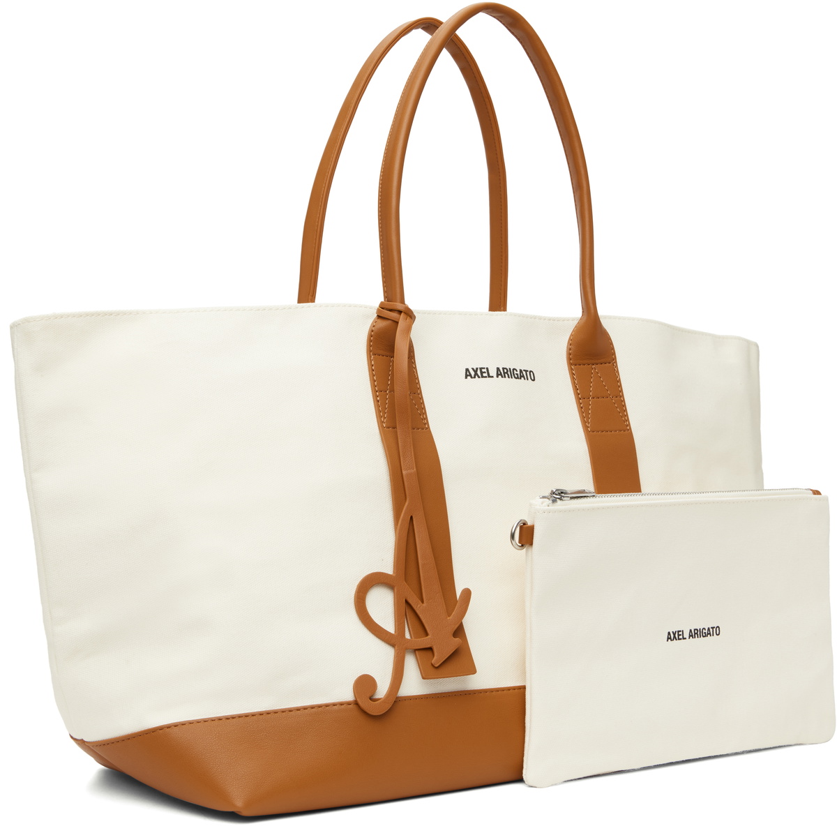 Axel Arigato Off White Tan Note Shopper Tote Axel Arigato axel-arigato-off-white-tan-note-shopper-tote-axel-arigato