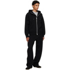sacai Black Cotton Jersey Sweatpants