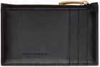 Bottega Veneta Black Intrecciato Zip Card Holder