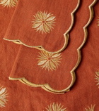 Cabana Terracotta set of 2 linen and cotton napkins