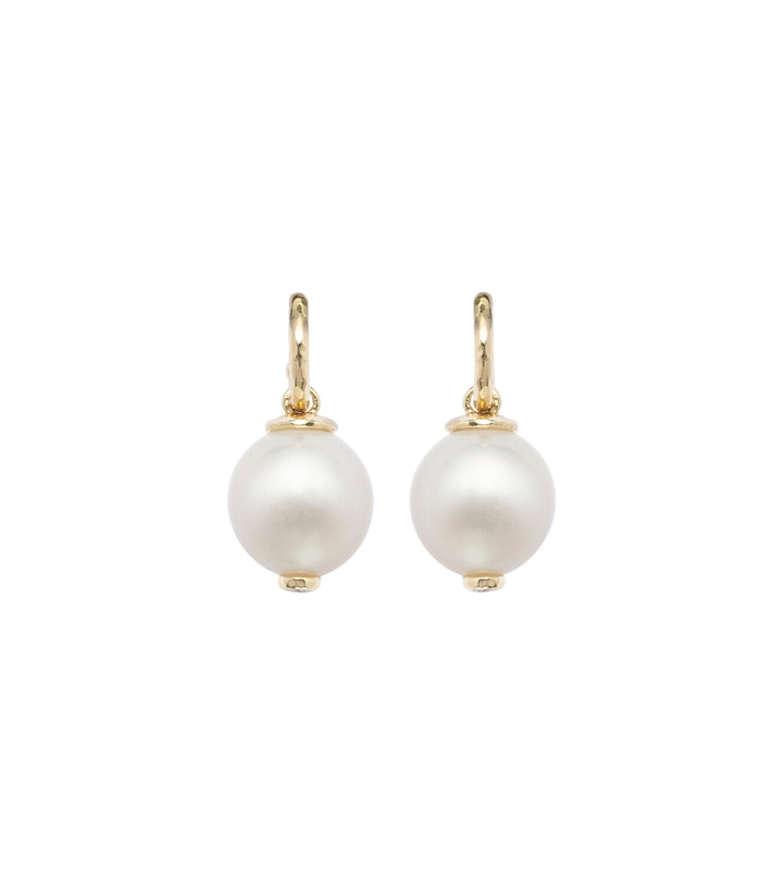 Photo: Octavia Elizabeth 18kt gold drop earrings with diamonds and pearls