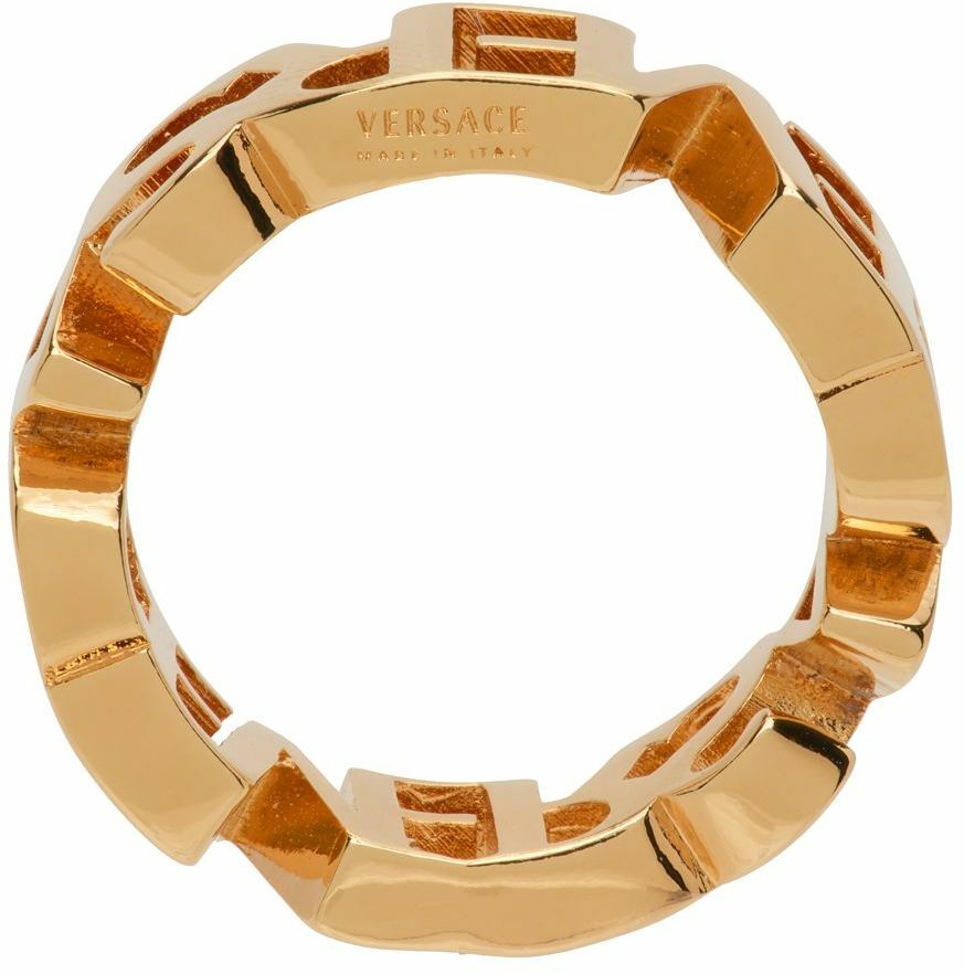 Versace Gold Logo Ring Versace