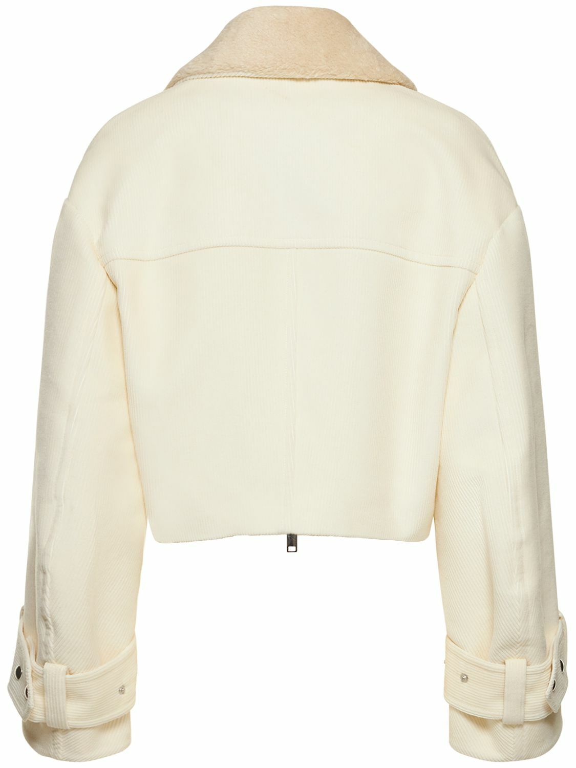 【KHAITE】shearling-trimmed cotton-corduroy ジャケット KHAITE Flinn Cotton Corduroy Jacket Khaite