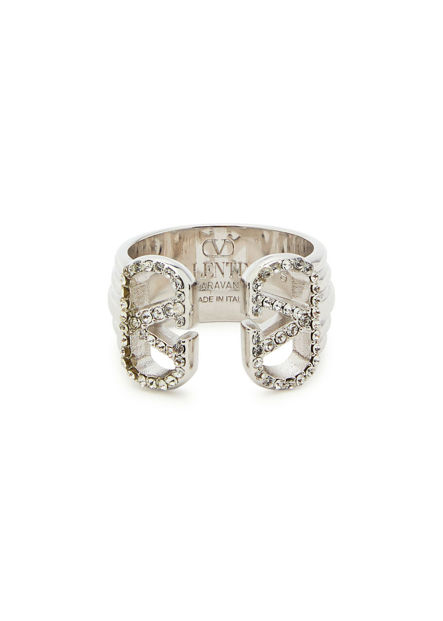 Valentino Garavani Vlogo Swarovski Crystal-embellished Ring Gold
