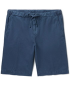 Loro Piana - Straight-Leg Cotton and Linen-Blend Drawstring Bermuda Shorts - Blue