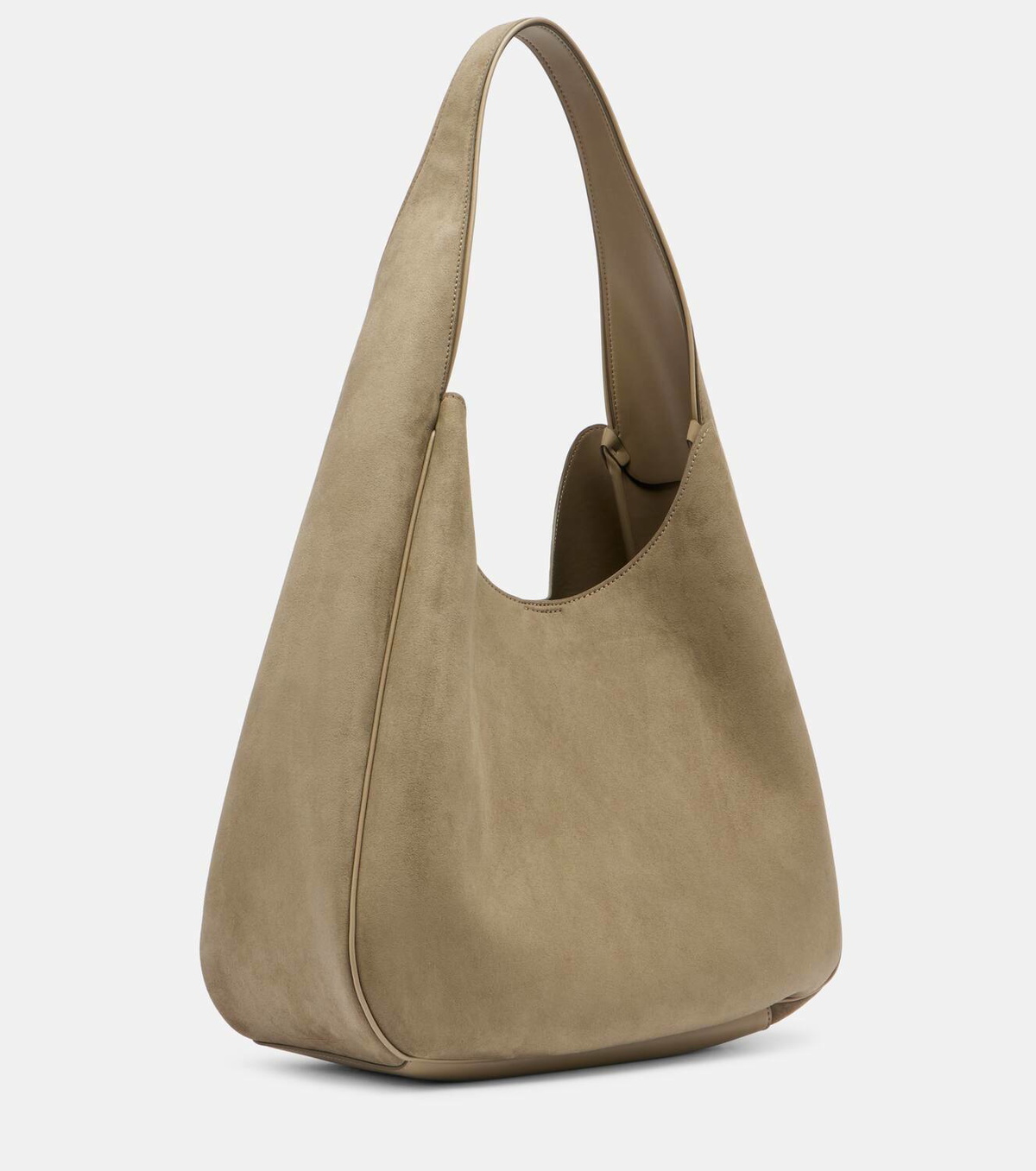 【Stella McCartney】 Logo faux suede shoulder bag STELLA MCCARTNEY - Large Logo Faux Suede Shoulder Bag – The