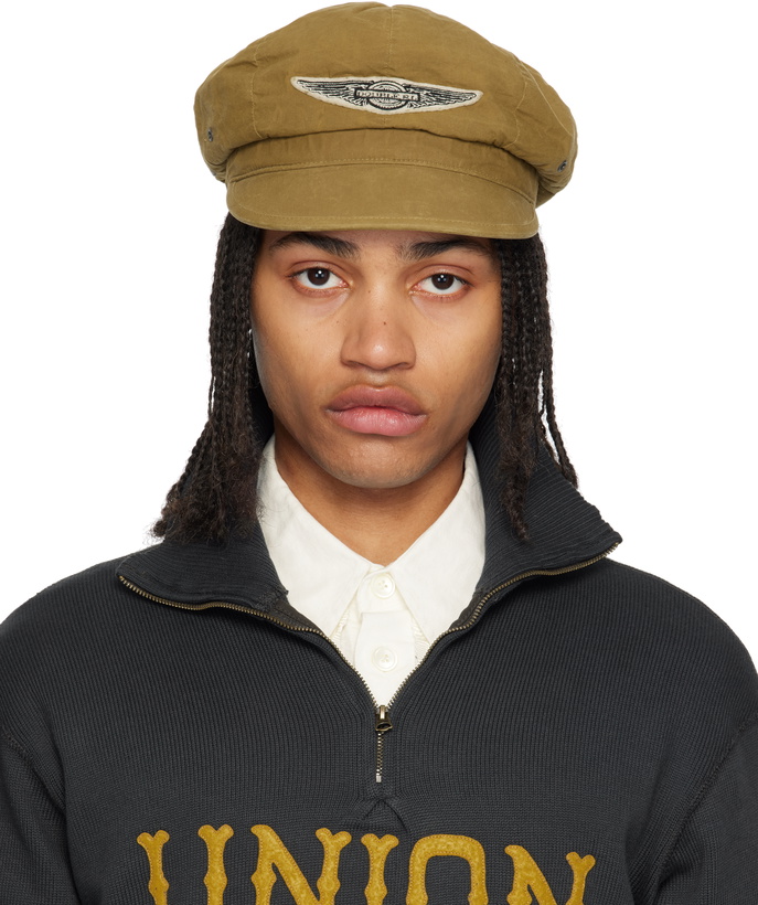 Photo: RRL Tan Oilcloth Motorcycle Cap