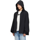 MM6 Maison Margiela Black Nylon Zip Jacket