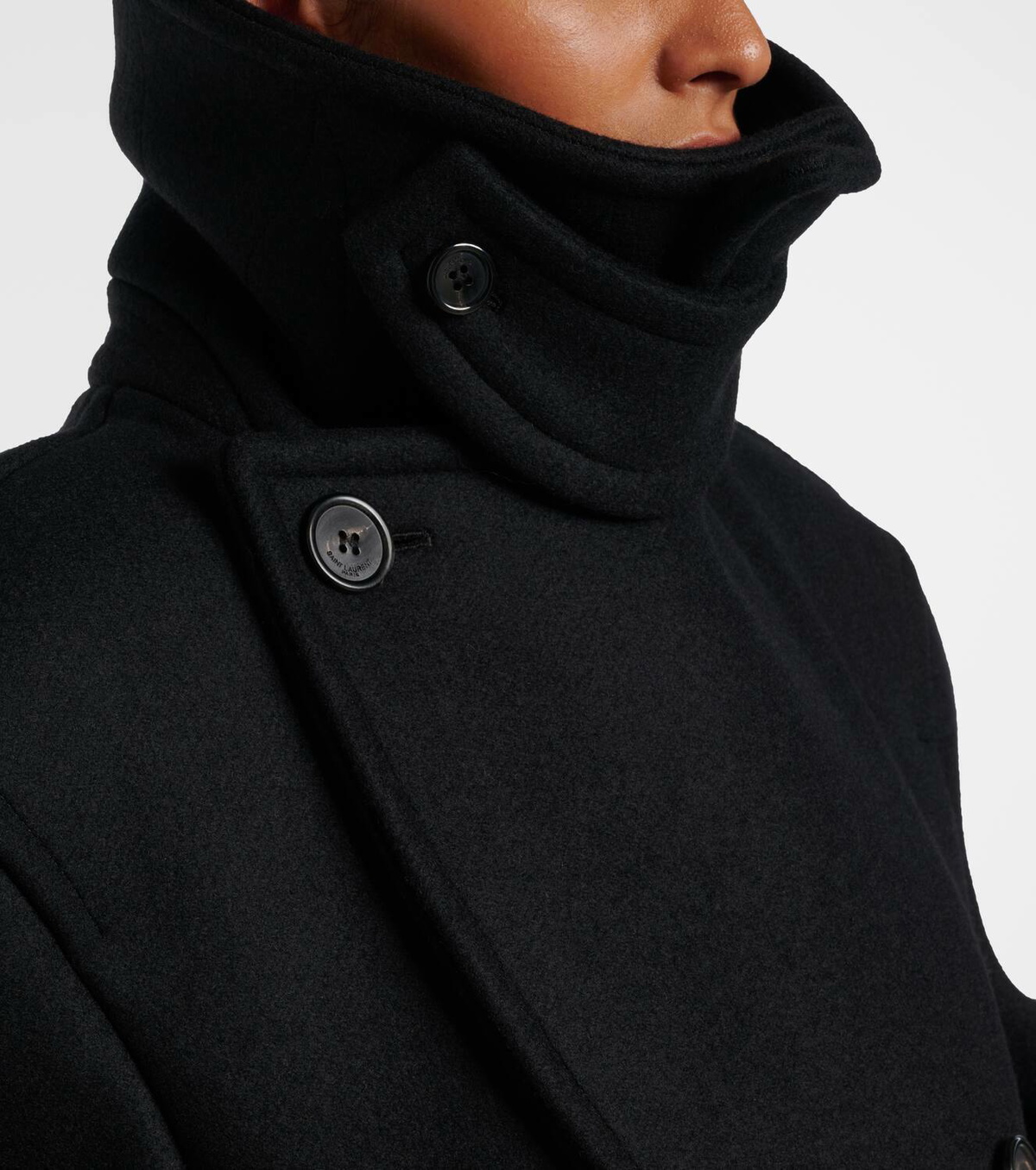 Saint Laurent Oversized virgin wool peacoat Saint Laurent