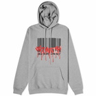 VTMNTS Men's Graffiti Big Barcode Hoodie in Grey Melange