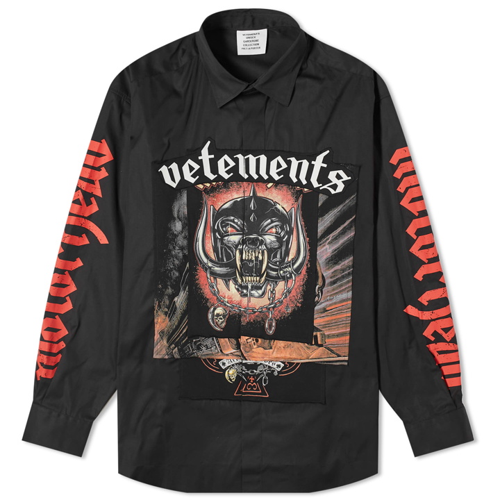 Photo: Vetements Men's Motorhead Jersey Shirt in Black