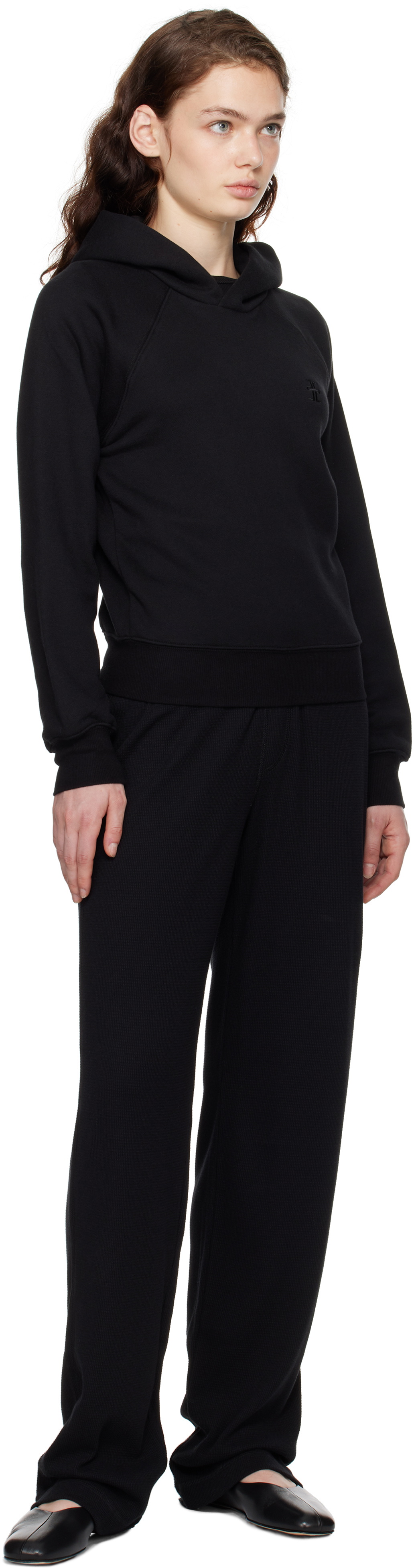 ÉTERNE Black Shrunken Hoodie