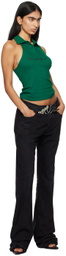 Mowalola Green Thong Polo Tank Top