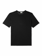 SAINT LAURENT - Logo-Embroidered Jersey T-Shirt - Black