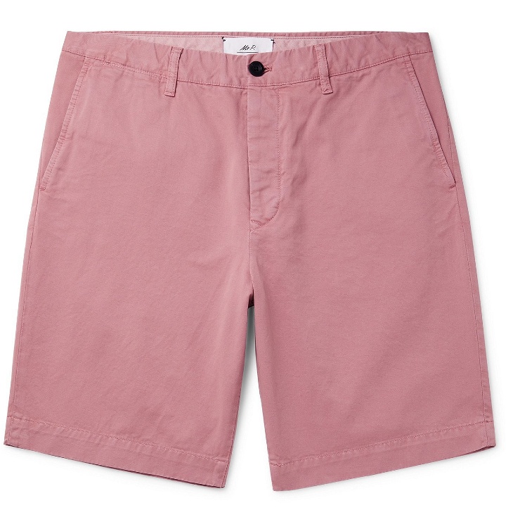 Photo: MR P. - Garment-Dyed Cotton-Twill Bermuda Shorts - Pink