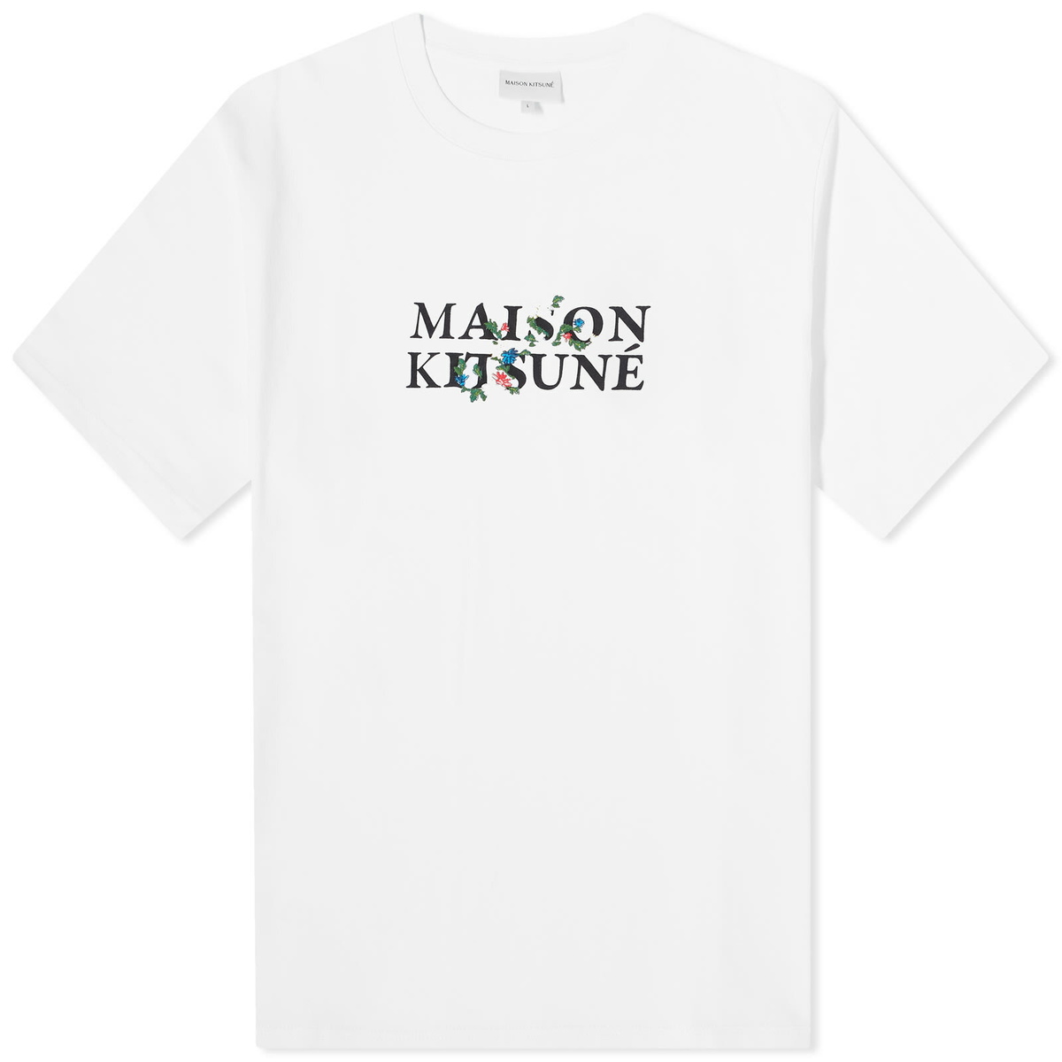 Maison Kitsuné Men's Maison Kistune Flowers Oversize T-Shirt in White ...