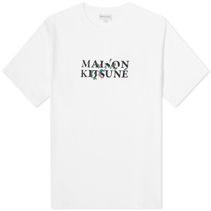 Photo: Maison Kitsuné Men's Maison Kistune Flowers Oversize T-Shirt in White