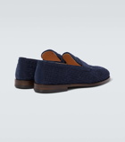 Brunello Cucinelli Woven suede penny loafers