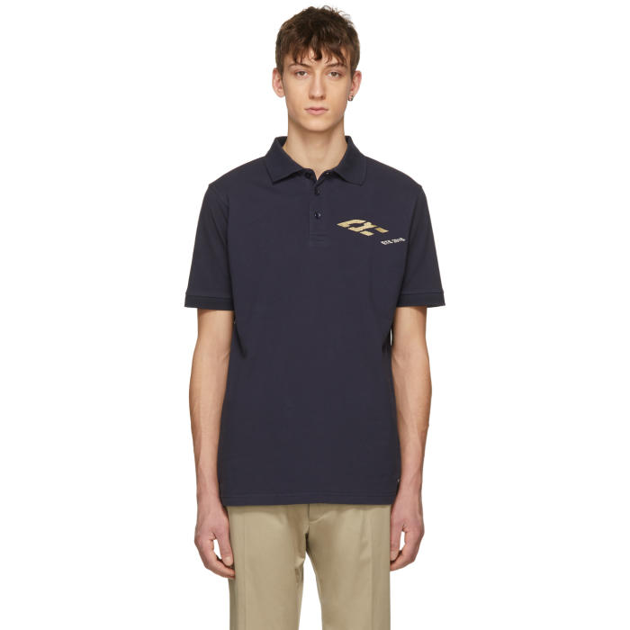 Ribeyron Navy Perspective Logo Polo 