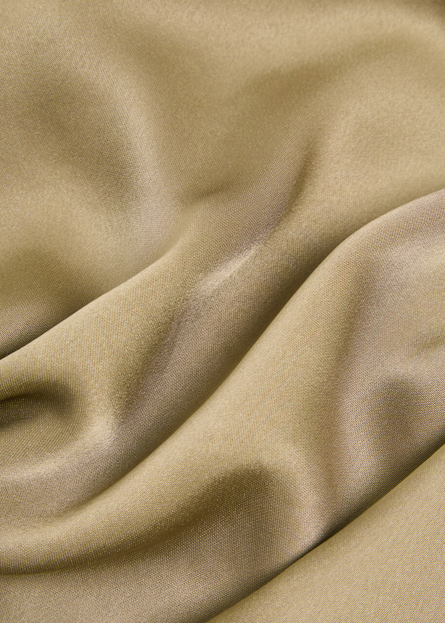 BY Malene Birger Pinlos Twisted Satin Scarf - Beige - One Size
