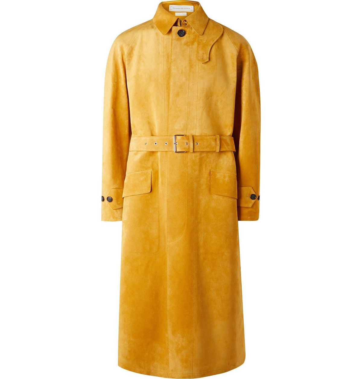 Photo: Alexander McQueen - Suede Trench Coat - Yellow