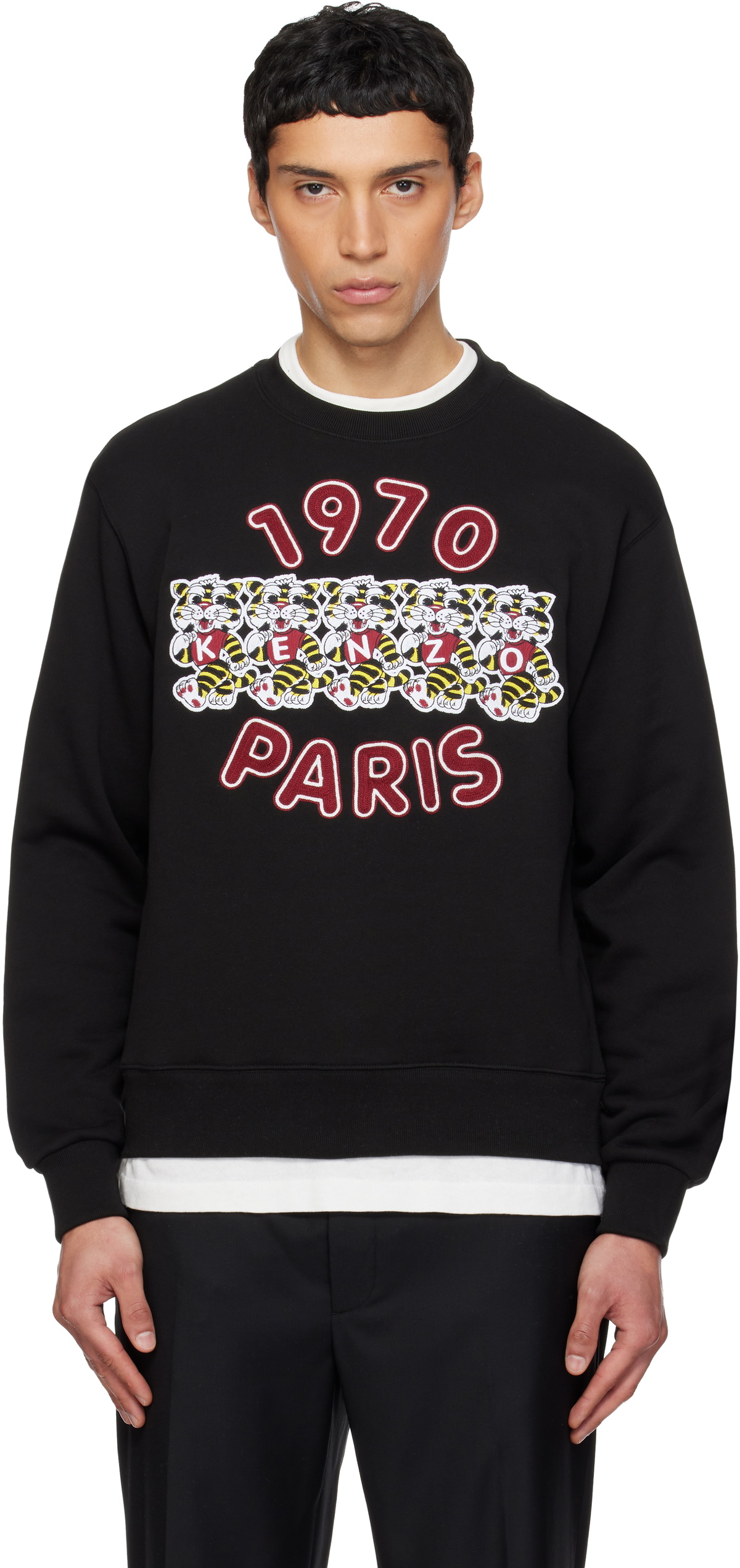 Kenzo Black Kenzo Paris 'KENZO Wild Tiger' Embroidered Sweatshirt
