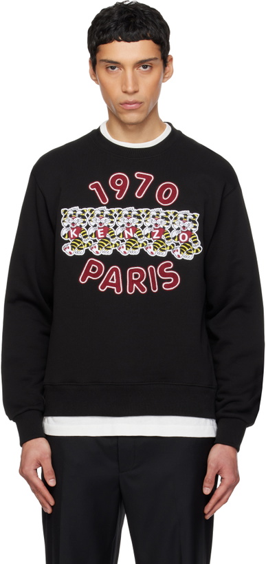 Photo: Kenzo Black Kenzo Paris 'KENZO Wild Tiger' Embroidered Sweatshirt