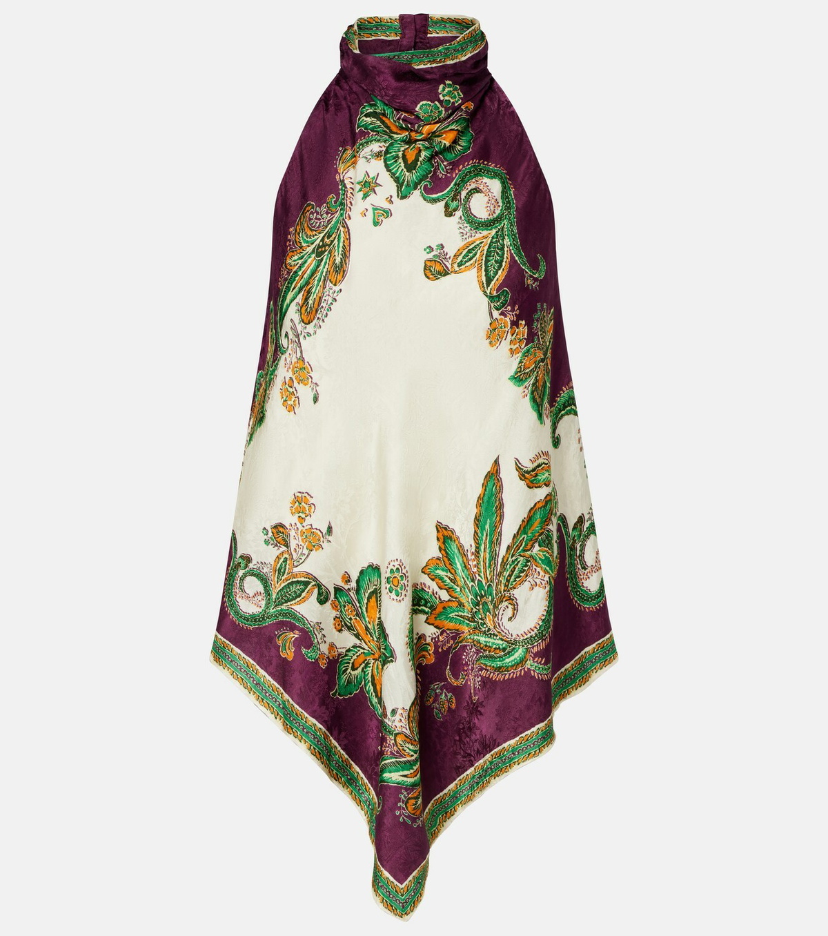 Alémais Ruthie floral halterneck top