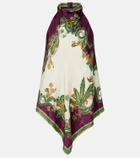 Alémais Ruthie floral halterneck top