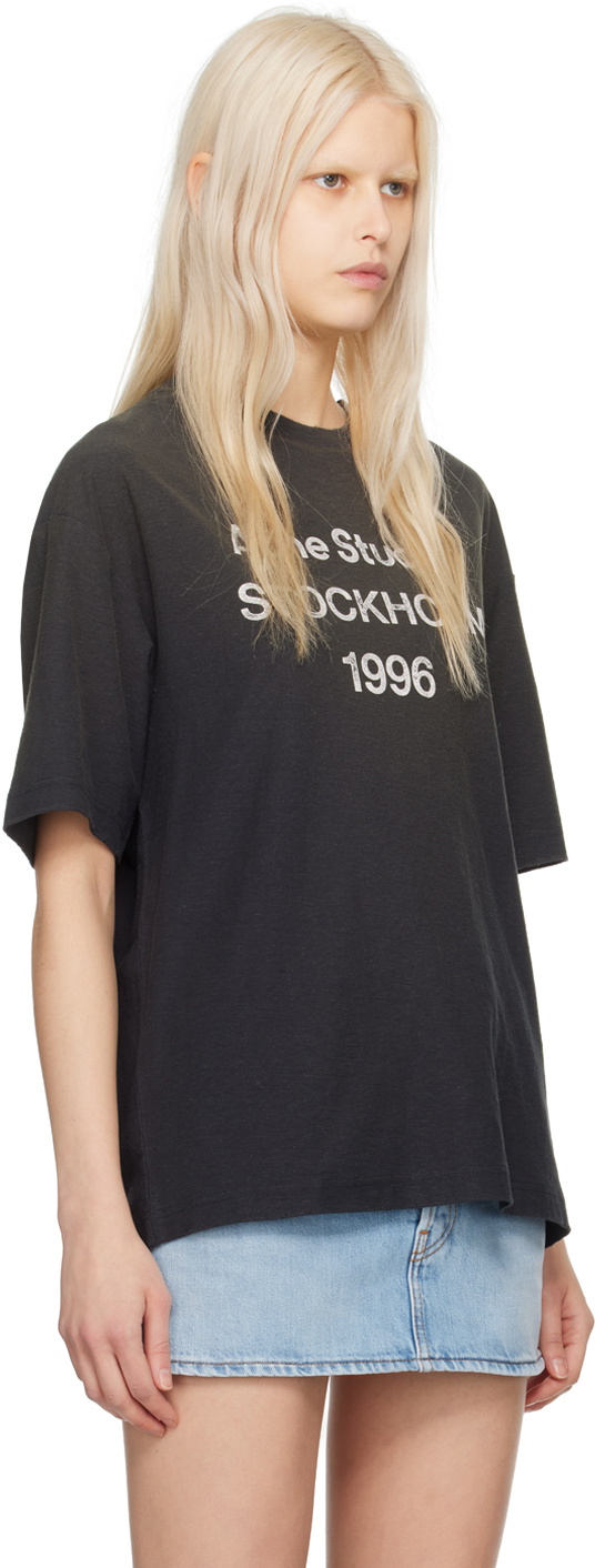 Acne Studios Black Faded T-Shirt Acne Studios