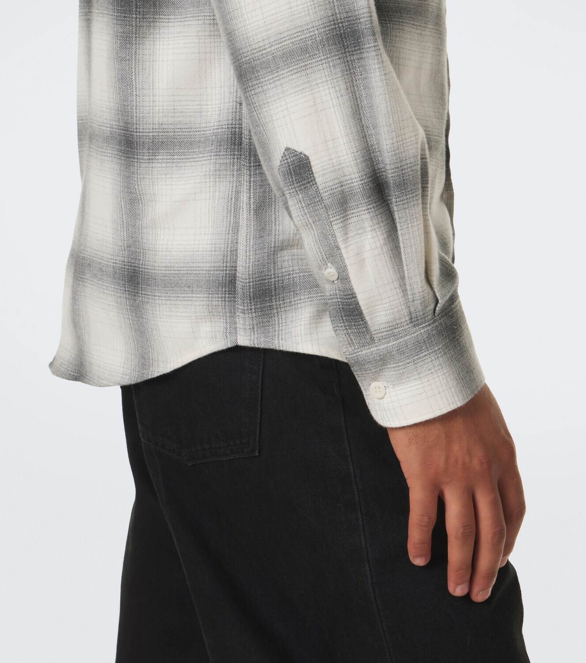 Sunspel Checked cotton flannel shirt