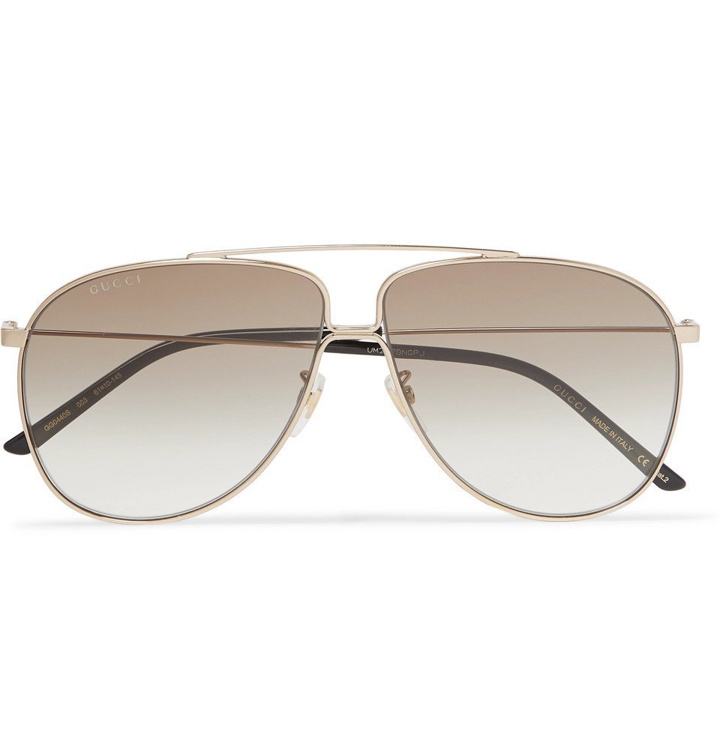 Photo: Gucci - Aviator-Style Gold-Tone Sunglasses - Gold