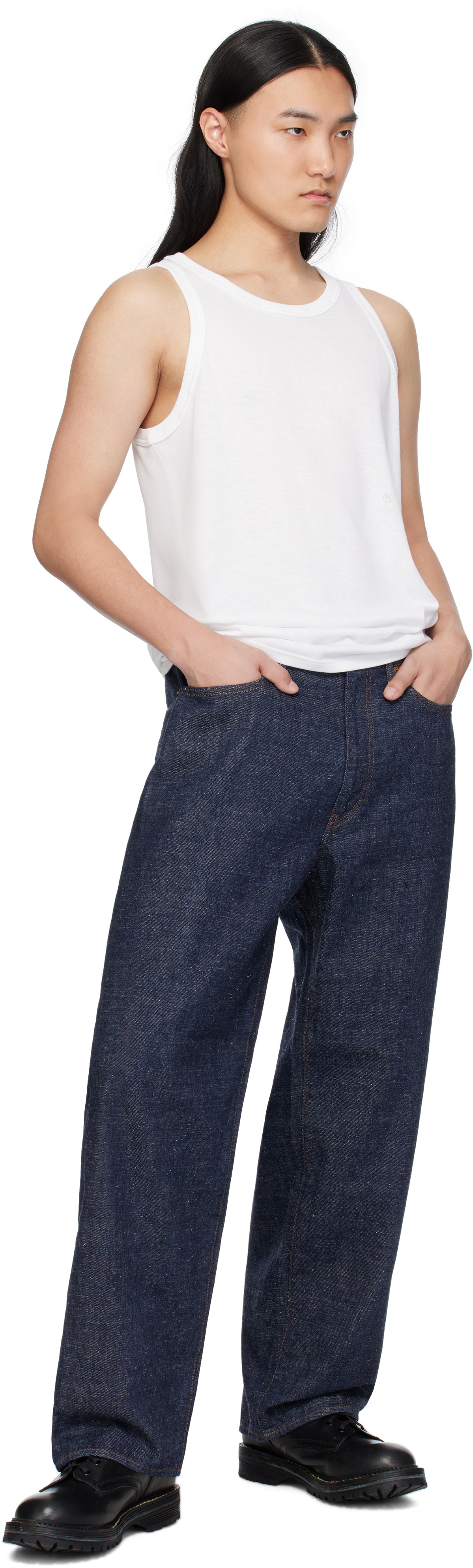 nanamica White Loopwheel COOLMAX Jersey Tank Top Nanamica