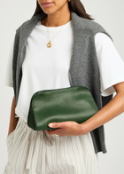 The Row Peggy Leather Clutch - Green - One Size
