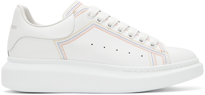 Photo: Alexander McQueen White Embroidered Oversized Sneakers