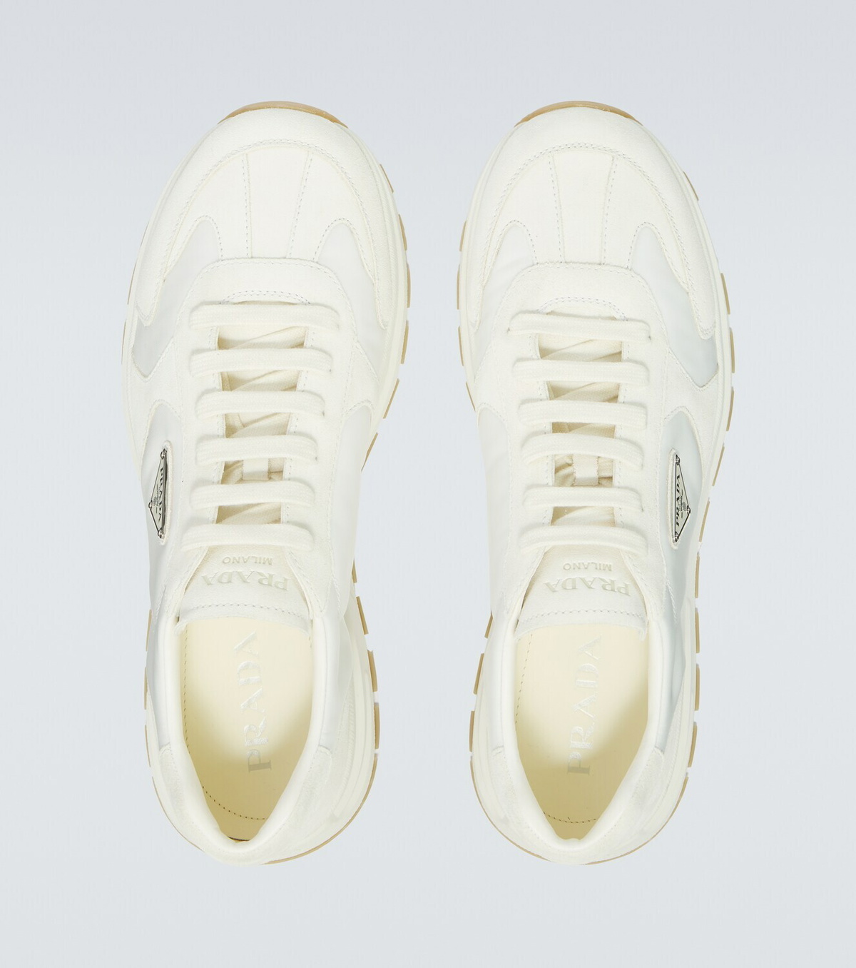 Prada Prax Re-Nylon suede-trimmed sneakers
