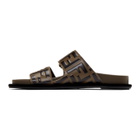 Fendi Brown and Black Forever Fendi Sandals