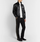 Helmut Lang - Logo-Embroidered Coated Loopback Jersey Track Jacket - Black