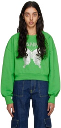 GANNI Green Butterfly Sweatshirt