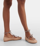 Rene Caovilla Caterina bow-detail leather ballet flats