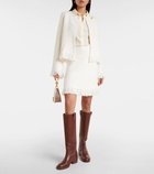 Chloé Fringed bouclé miniskirt